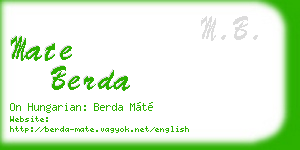 mate berda business card